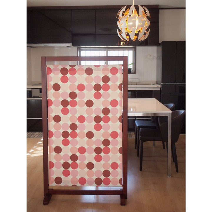 衝立 自立式1連衝立 ドット柄 高さ135cm -16