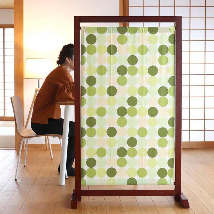 衝立 自立式1連衝立 ドット柄 高さ135cm -5
