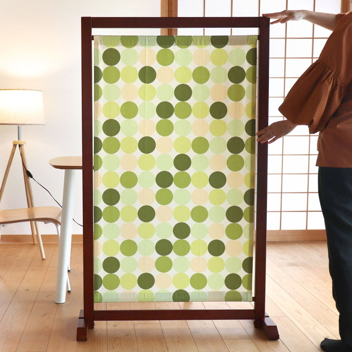 衝立 自立式1連衝立 ドット柄 高さ135cm -10
