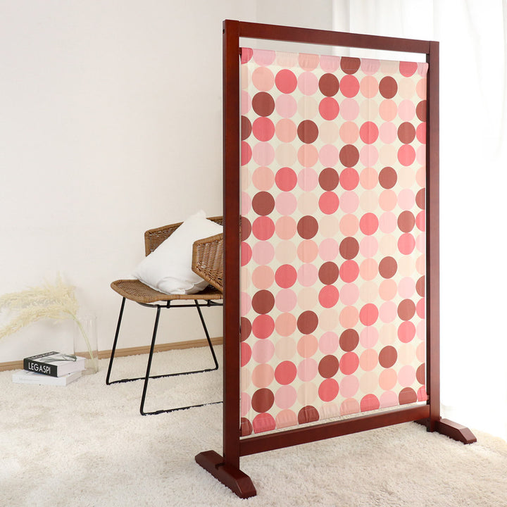 衝立 自立式1連衝立 ドット柄 高さ135cm -11