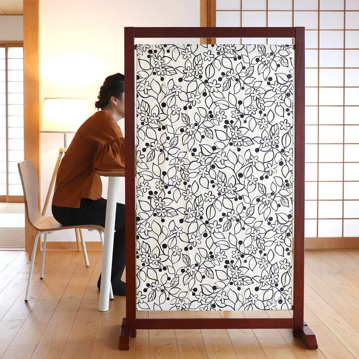 衝立 自立式1連衝立 花柄 高さ135cm -5