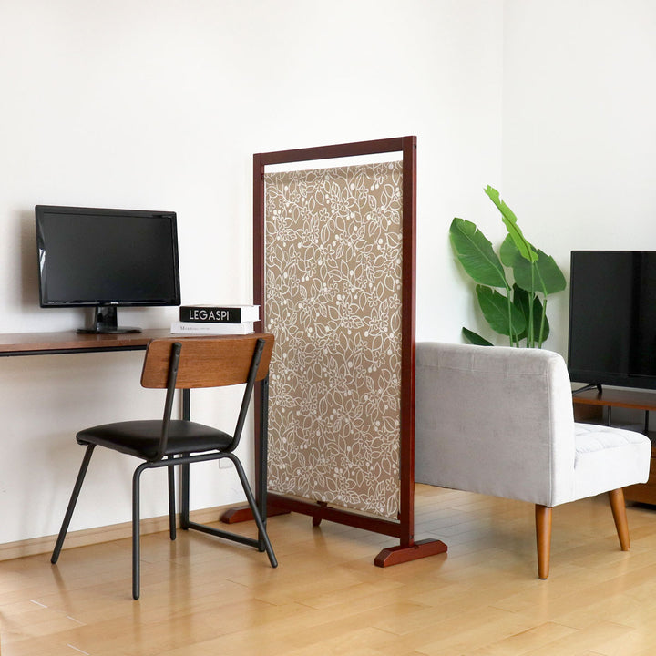 衝立 自立式1連衝立 花柄 高さ135cm -9