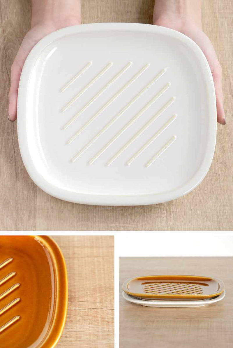 トースト 皿 20cm 三百十日商店 サクッとパン皿 ライン