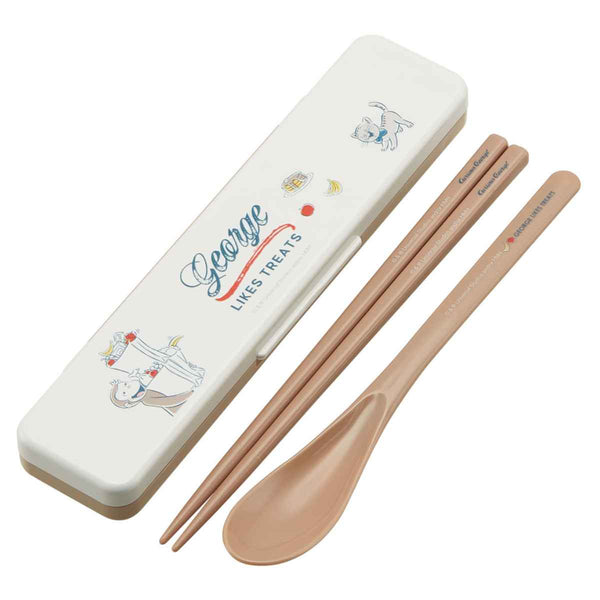 コンビセット 抗菌 箸 スプーン 18cm おさるのジョージ