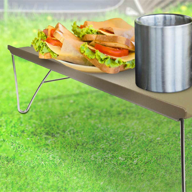 アウトドアテーブル 組立式シンプルローテーブル 35×25×11cm