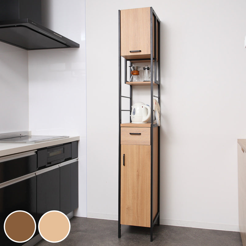 食器棚 ハイタイプ シンプルモダン スチールフレーム ART 幅30cm -2