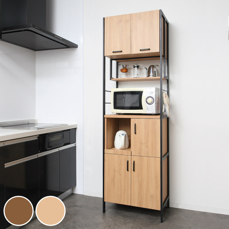食器棚 ハイタイプ シンプルモダン スチールフレーム ART 幅60cm -2