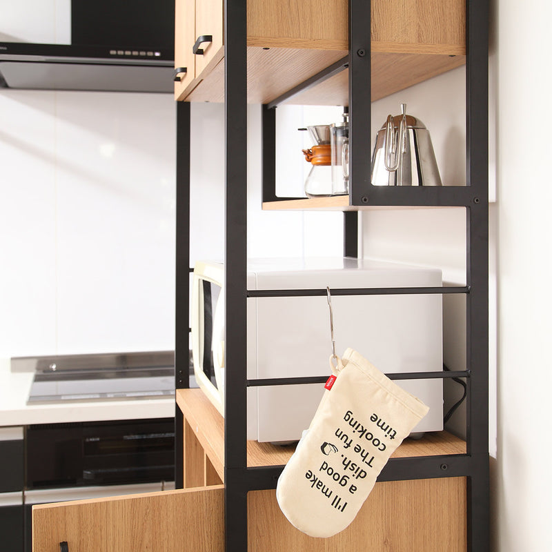 食器棚 ハイタイプ シンプルモダン スチールフレーム ART 幅60cm -10