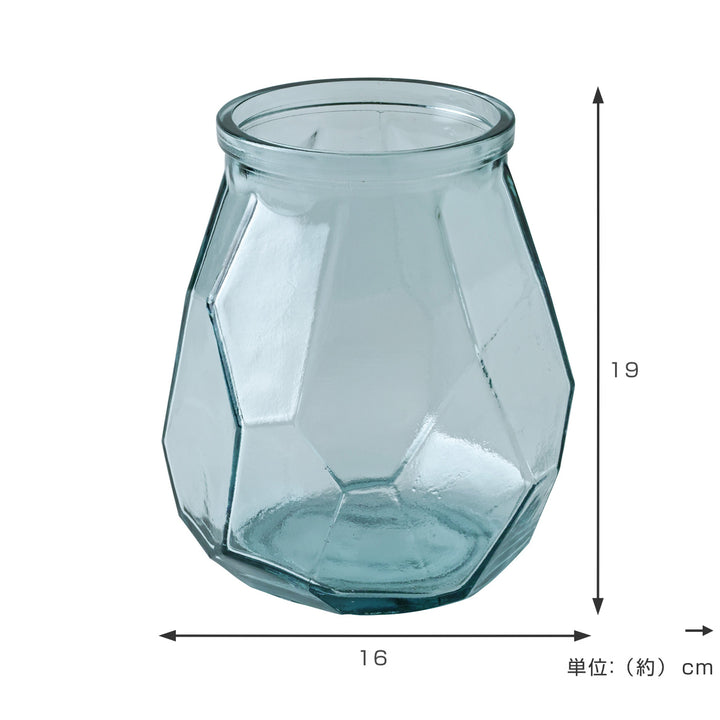 花瓶 VALENCIA リサイクルガラスフラワーベース VEINTISIETE -3