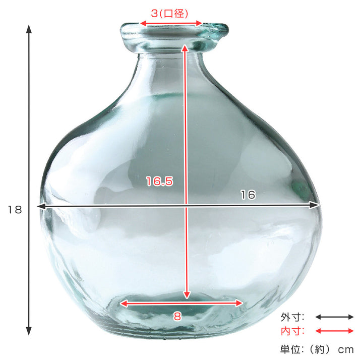 花瓶 VALENCIA リサイクルガラス フラワーベース DIECIOCHO -4