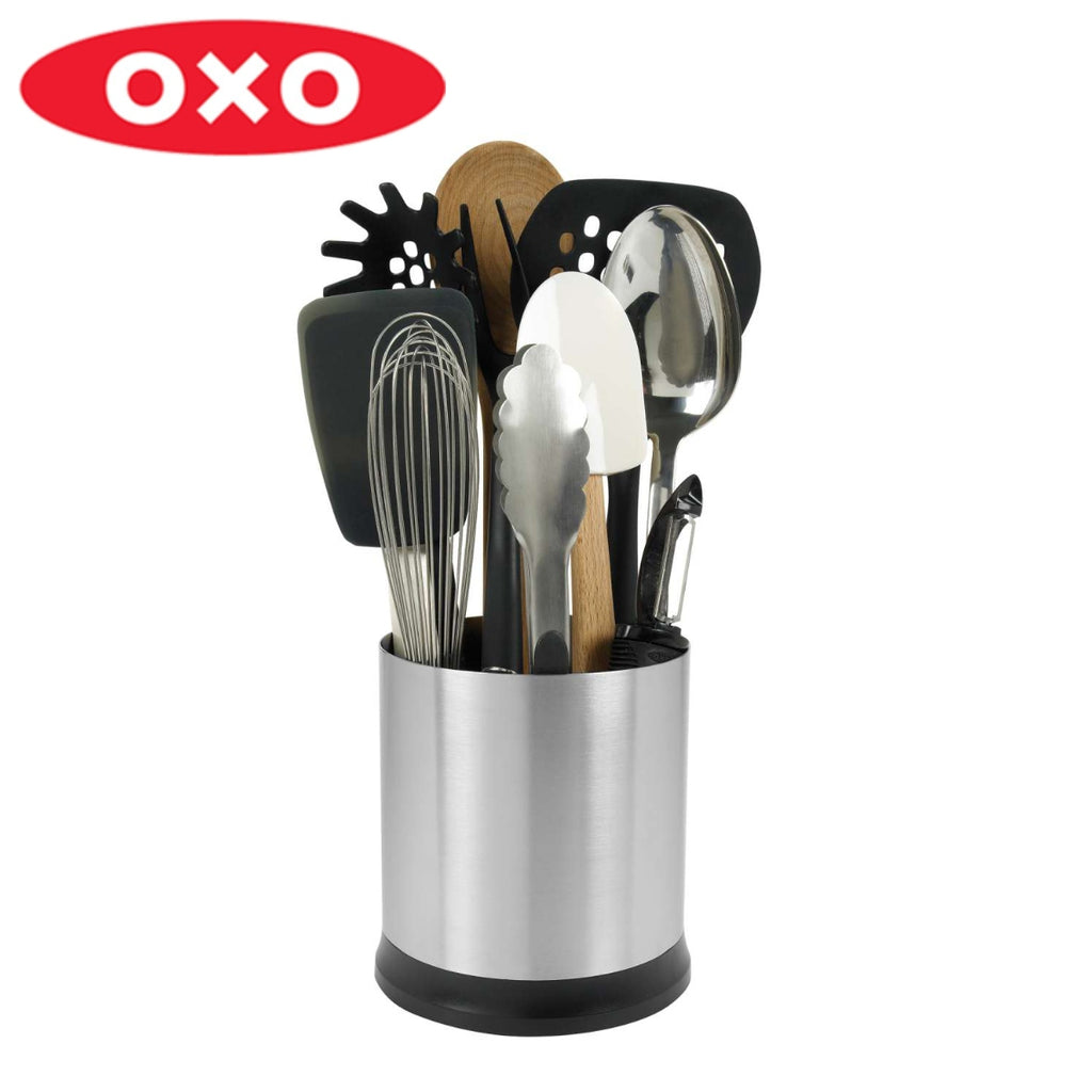 OXO キッチンツールスタンド 回転式ステンレスツールホルダー