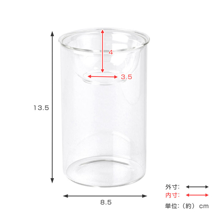 花瓶 BULB VASE 水栽培ガラスベース クリア ショート -5