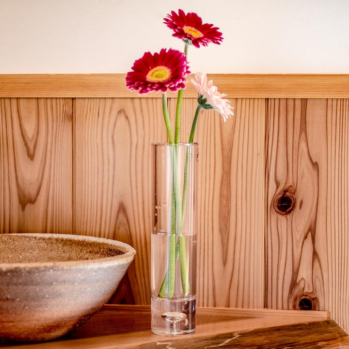 花瓶 割れないガラス PVシリンダー 直径6×高さ25cm -12