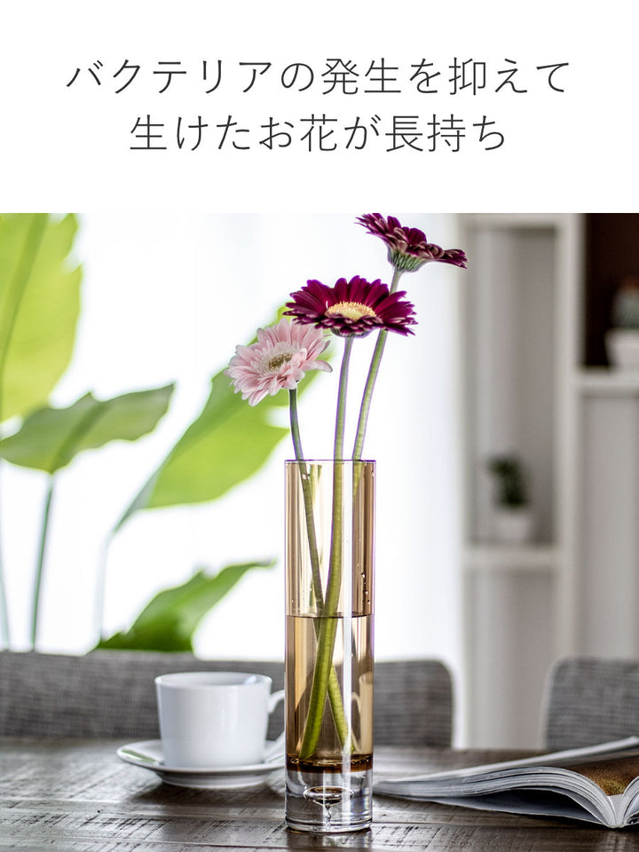 花瓶 割れないガラス PVシリンダー 直径6×高さ25cm -9