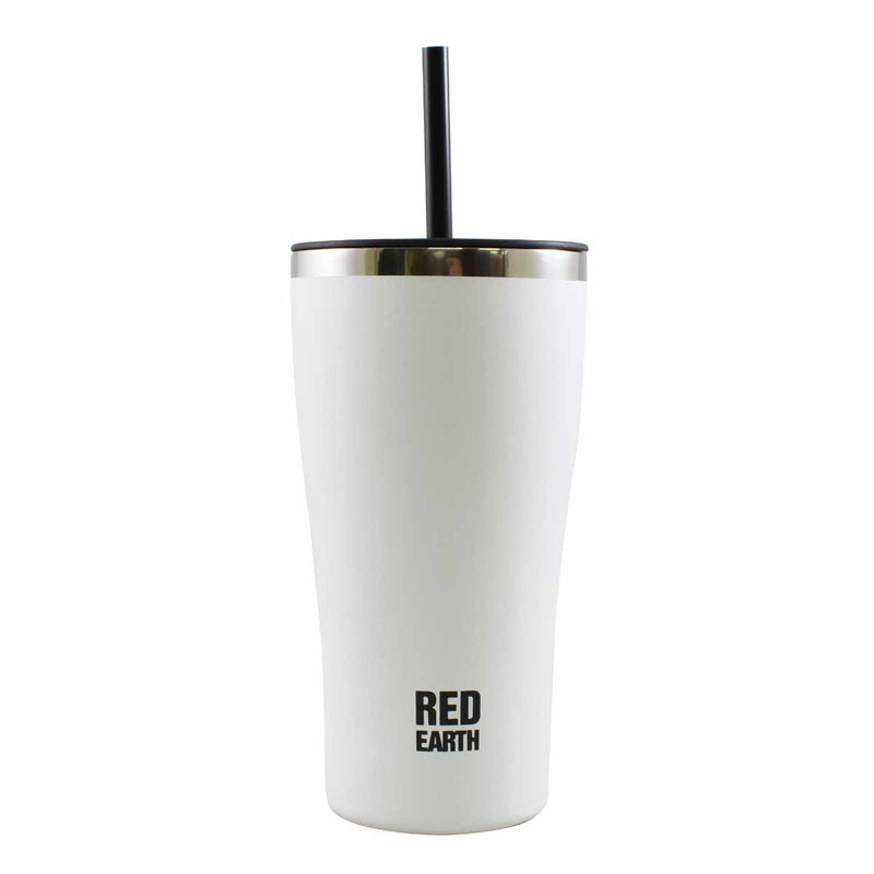 タンブラー 500ml ストロー付き フタ付き RED EARTH ステンレス