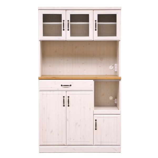 食器棚 オープンボード カントリー調 約幅105cm