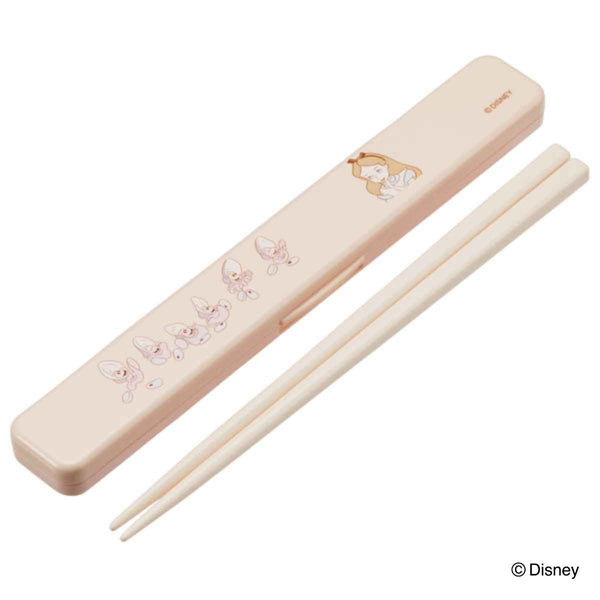 箸箱セット 抗菌 箸 18cm 音の鳴らない アリス パステル