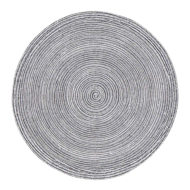 ラグ 円形 ハンドメイド 綿100％の編み込みラグ ブレイド 140cm