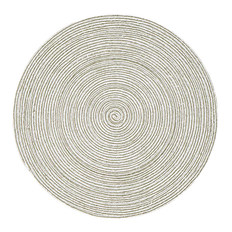 ラグ 円形 ハンドメイド 綿100％の編み込みラグ ブレイド 140cm