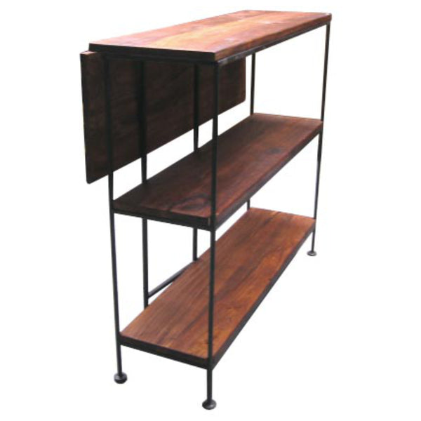 エクステンションテーブル 幅80cm ラック 木製 アイアン