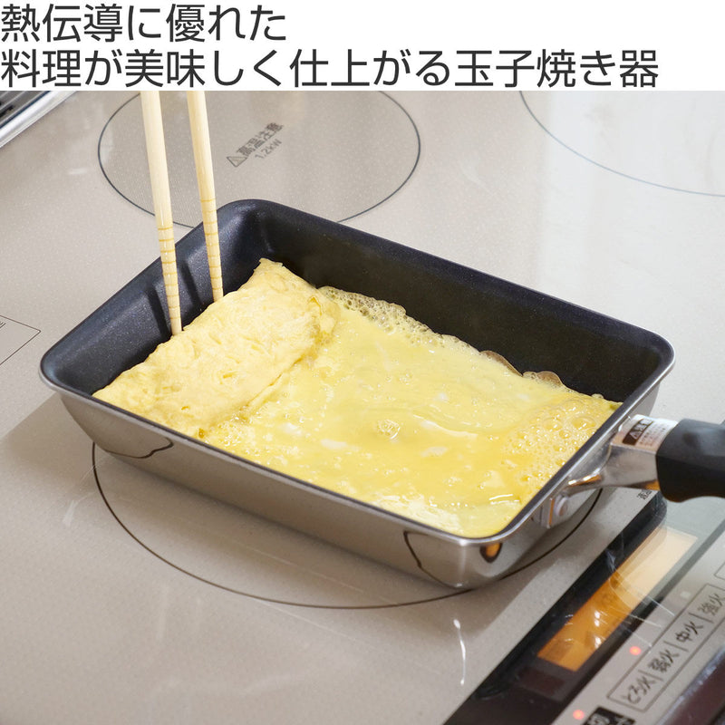 卵焼き器19×14cmIH対応クワトロプラス日本製