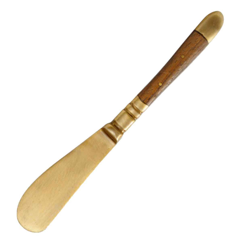 バターナイフ 13.5cm ブラスカトラリー ウッドハンドル 真鍮
