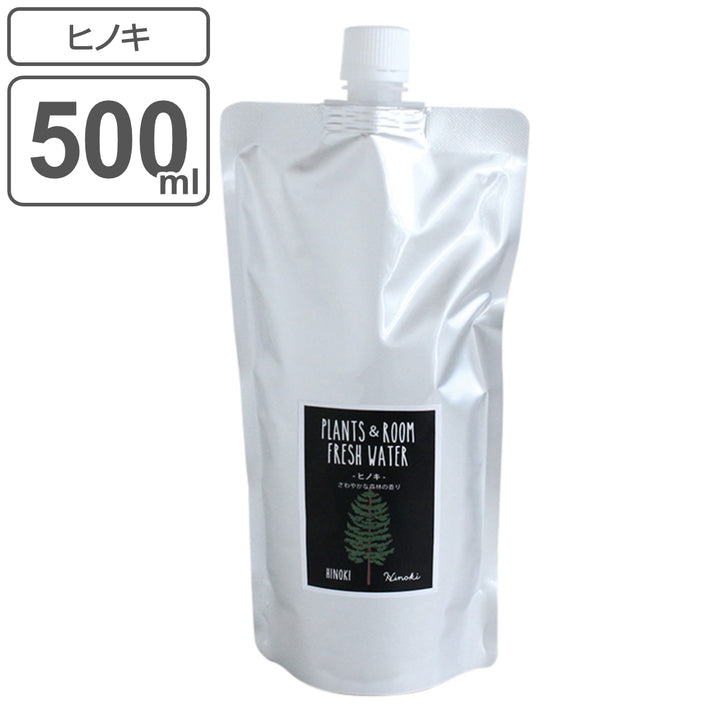 消臭・除菌スプレー詰替え用500mlPLANTS＆ROOMFRESHWATERヒノキ