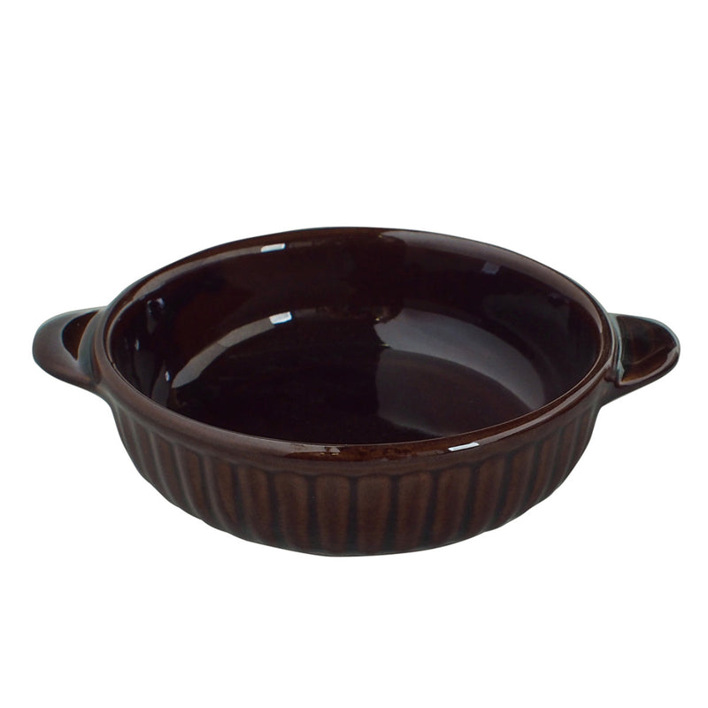 グラタン皿 一人用 丸 13cm 立筋 耐熱 陶器 萬古焼