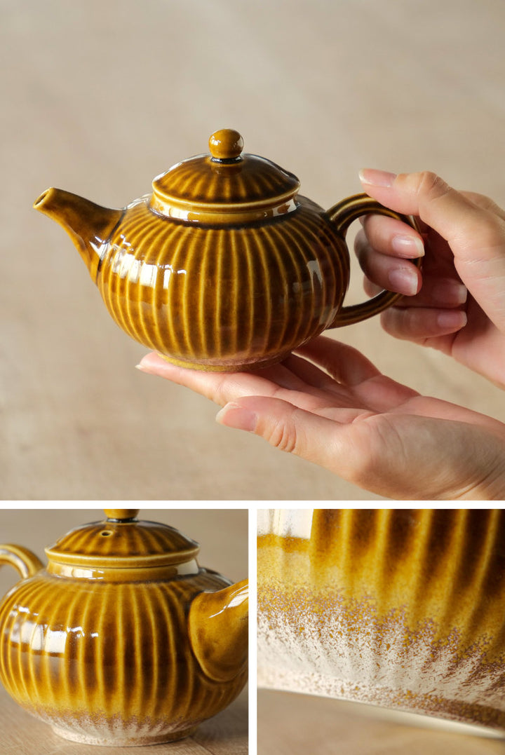 急須 350ml 炭化 粉引 陶器 萬古焼 -4