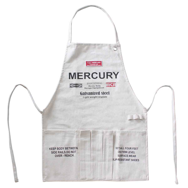 エプロン キャンバス ビンテージエプロン スタンダード ポケット付き フープ付き MERCURY