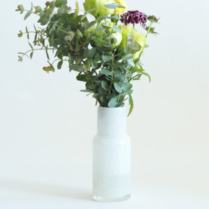 花瓶 DGボトルベース 直径7.5×高さ18cm ホワイト ガラス -6