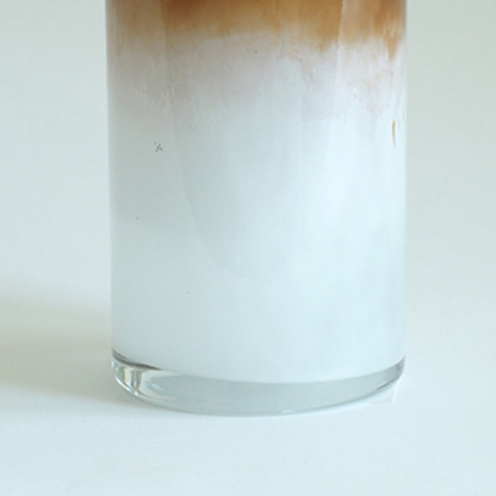 花瓶 DGボトルベース 直径7.5×高さ18cm ホワイトブラウン ガラス -10