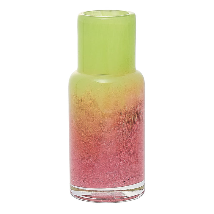 花瓶 DGボトルベース 直径7.5×高さ18cm ピンクグリーン ガラス -5