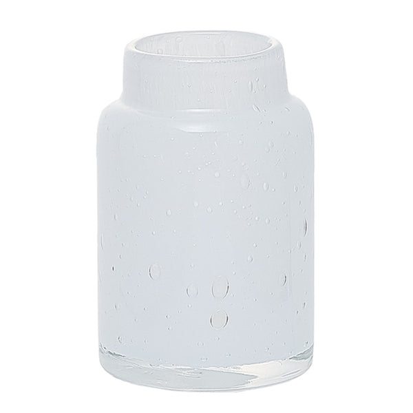 花瓶 DGボトルベース 直径7.5×高さ12cm ホワイト ガラス