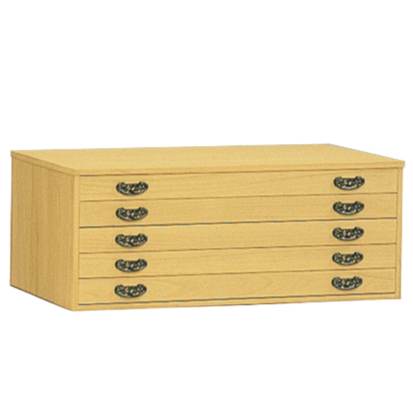 総桐 着物たんす 5段 上置き用 とのこ仕上 日本製 幅100cm -1