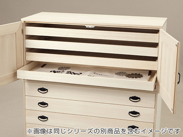 総桐 組み合わせタンス 上置き 扉盆タイプ 日本製 幅100cm -6