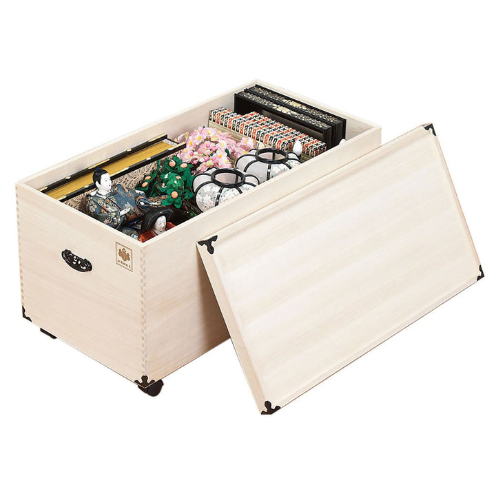 総桐 ひな人形収納ケース 1段 日本製 幅82cm -1