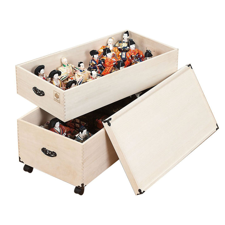 総桐 ひな人形収納ケース 2段 日本製 幅82cm -2