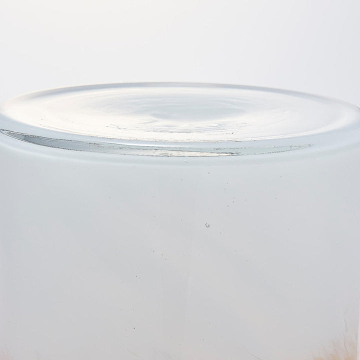 花瓶 DGボトルベース 直径15×高さ22cm ホワイトブラウン ガラス -6