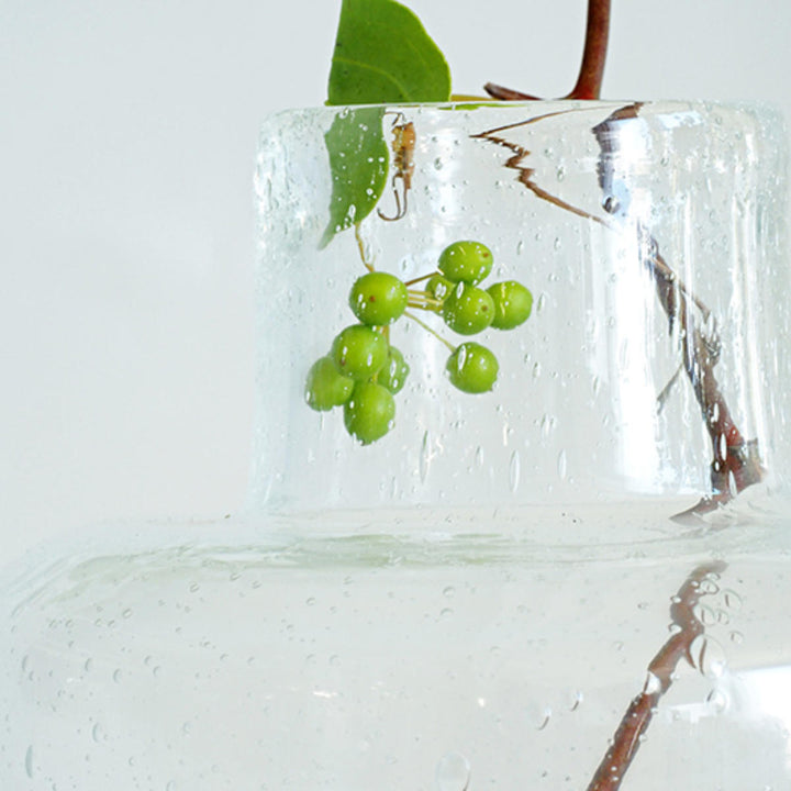 花瓶 DGボトルベース 直径15×高さ15cm クリアー ガラス -10