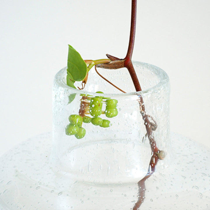 花瓶 DGボトルベース 直径15×高さ15cm クリアー ガラス -11