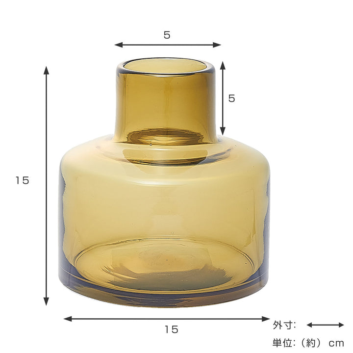 花瓶 DGボトルベース 直径15×高さ15cm フォレストグリーン ガラス -4