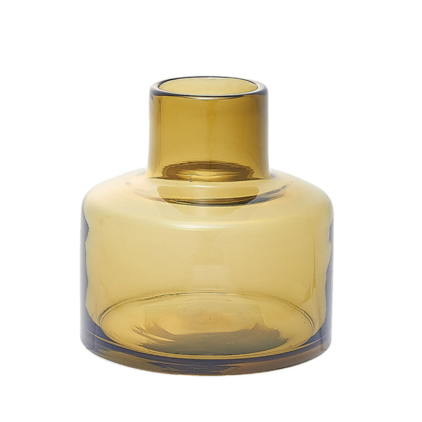 花瓶 DGボトルベース 直径15×高さ15cm フォレストグリーン ガラス -1