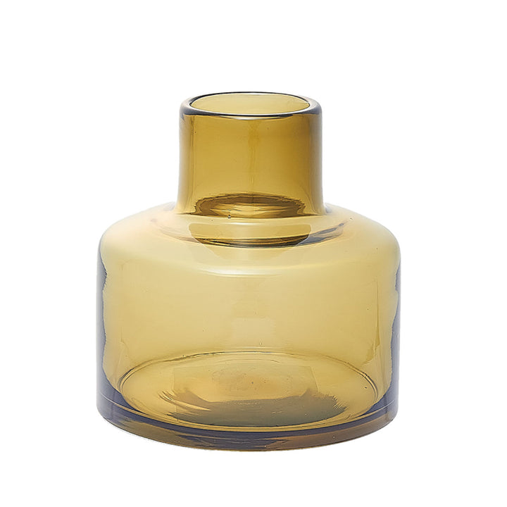 花瓶 DGボトルベース 直径15×高さ15cm フォレストグリーン ガラス -1