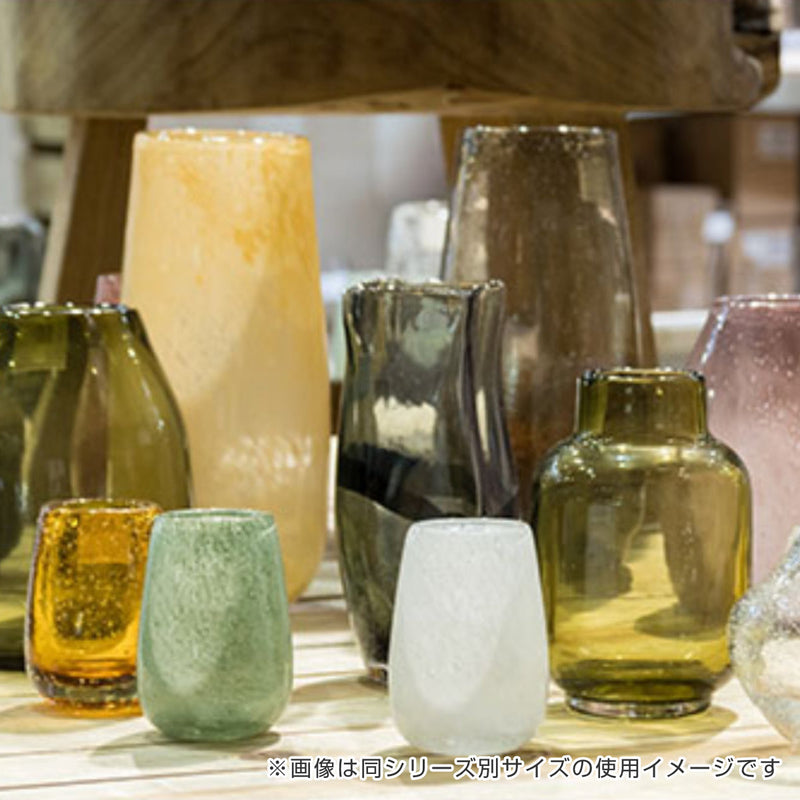 花瓶 DGガラスストライプルスト 直径10.5×高さ10.5cm ガラス