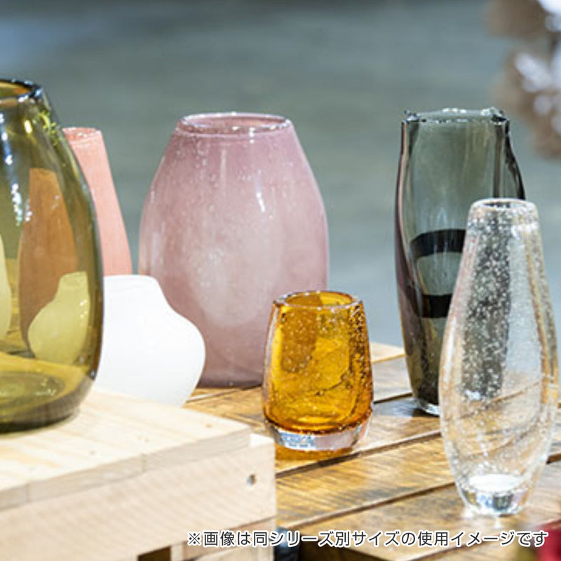 花瓶 DGギャンビーベース 幅11×奥行11×高さ24.5cm ガラス