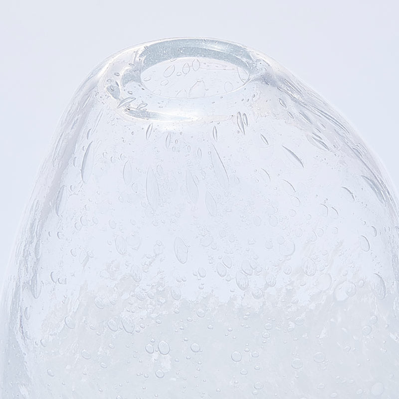 花瓶 DGマコベース 幅10×奥行6.5×高さ13.5cm クリアホワイト ガラス -15