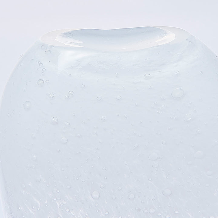 花瓶 DGマコベース 幅10×奥行6.5×高さ13.5cm クリアホワイト ガラス -17