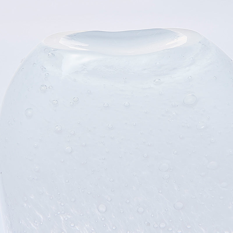 花瓶 DGマコベース 幅10×奥行6.5×高さ13.5cm クリアホワイト ガラス -17
