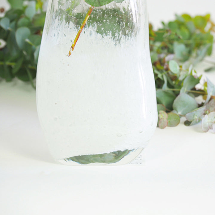 花瓶 DGマコベース 幅11.5×奥行7.5×高さ20cm クリアホワイト ガラス -15